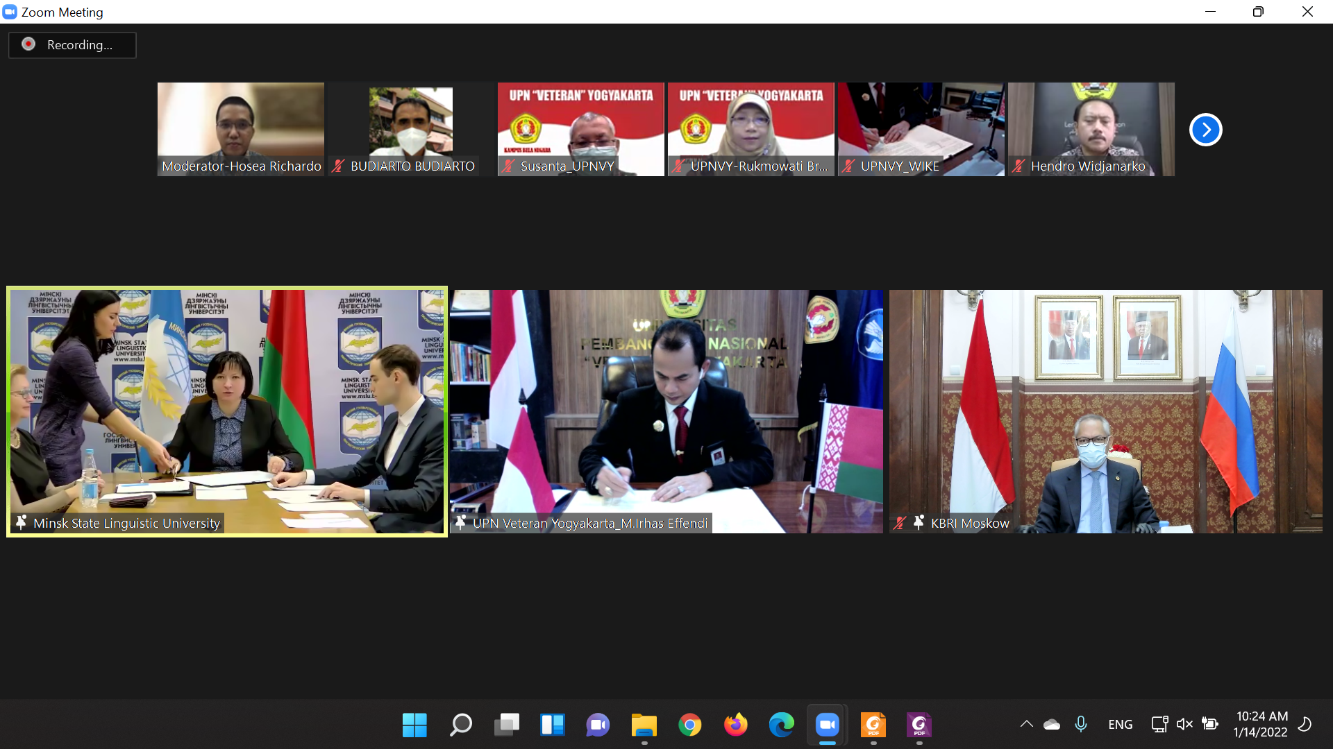 UPN "Veteran" Yogyakarta dan Minsk State Linguistic University, Belarus